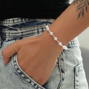 Faux Pearl Beaded Bracelet